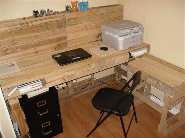 diy pallet computer desk table