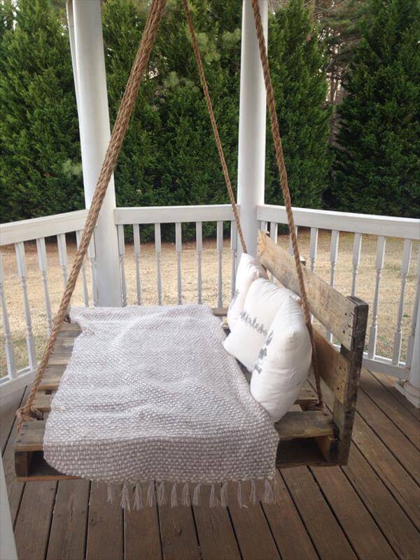 Diy Pallet Swing Bed, Outdoor Hanging Bed Swing Plans