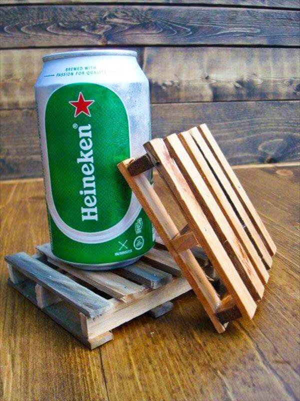 recycled pallet coasters
