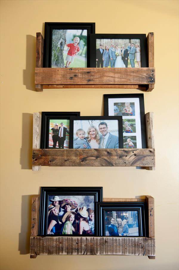 upcycled pallet picture shelf