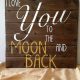 recycled pallet love sign