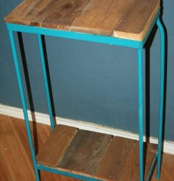 reclaimed and steel table