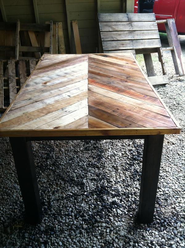 recovered pallet dining table