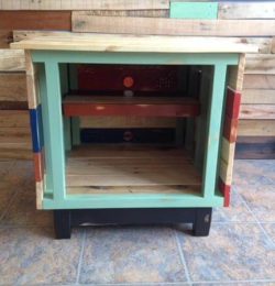 recycled pallet TV stand