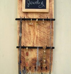 recycled pallet jewelry organizer