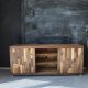 recycled pallet media console and TV stand