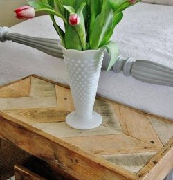 recycled pallet topped table