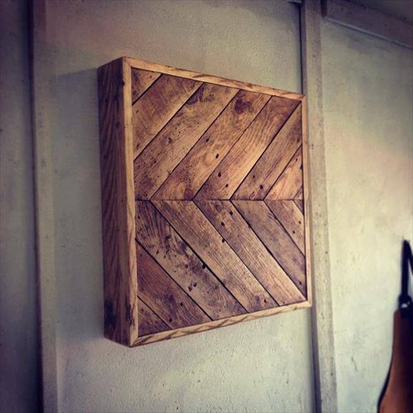 Diy Chevron Pallet Wall Art - How To Make Stained Wood Pallet Wall Art