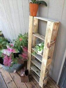 recycled pallet art shelving