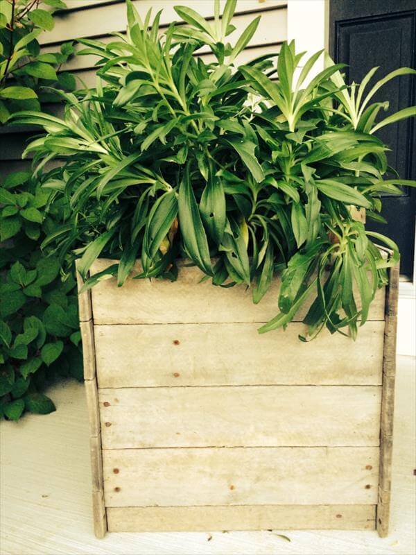 recycled pallet planter