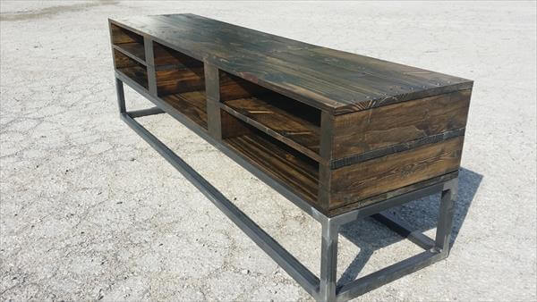 Diy Industrial Pallet Wood Tv Stand
