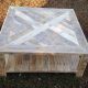 upcycled pallet distressed white coffee table