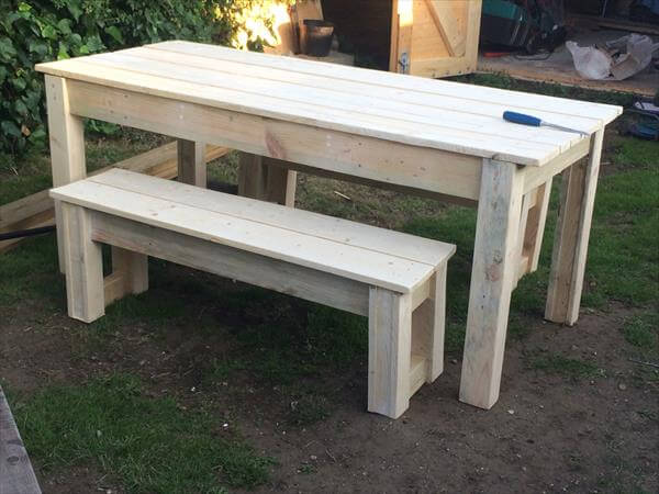handcrafted pallet patio table
