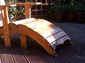 recycled pallet adirondack footstool