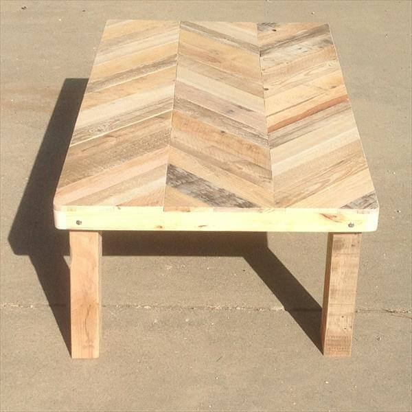rustic yet modern pallet coffee table