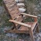 recycled pallet vintage Adirondack chair