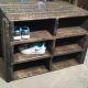 ultra rustic pallet shoes rack and storage unit