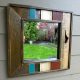 handcrafted pallet accent mirror