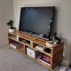 recycled pallet TV stand and entertainment center