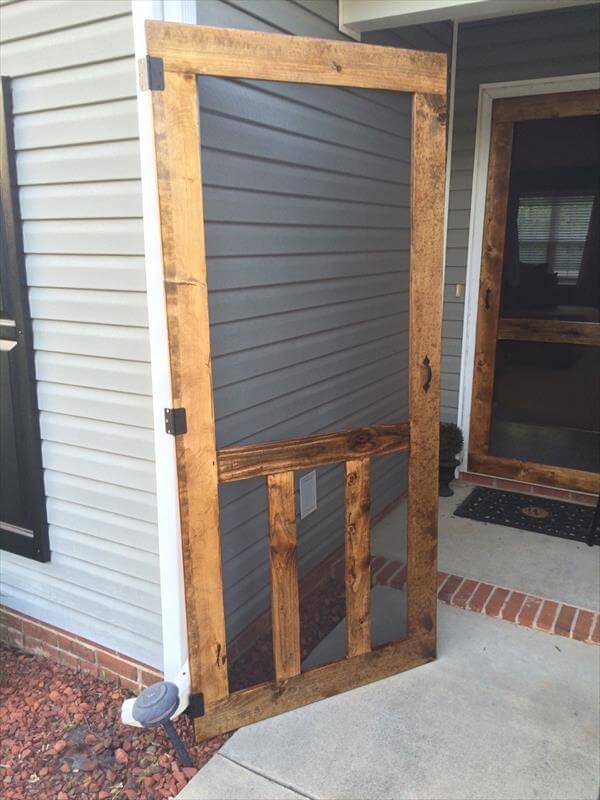 Diy Pallet Screen Door