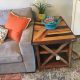 pallet coffee table with patterned top