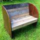 handcrafted pallet and old wood garden bench