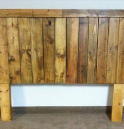 Recycled pallet queen size headboard
