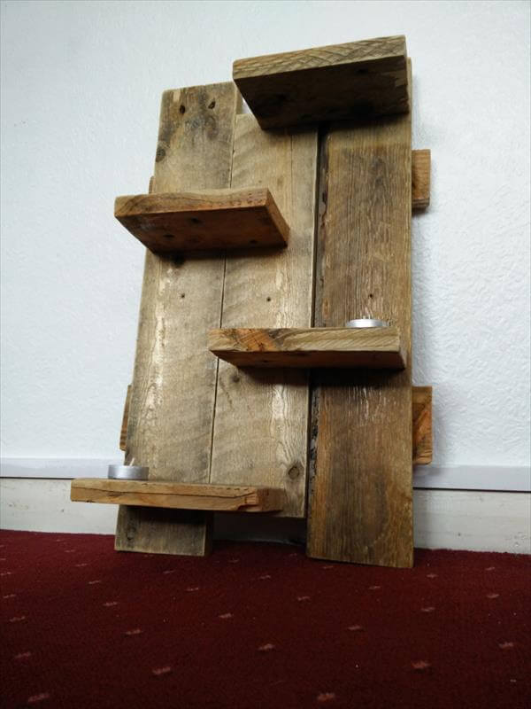 diy wooden pallet floating shelves