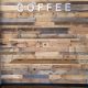 Recycled pallet accent wall