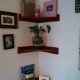 handmade wooden pallet corner shelves