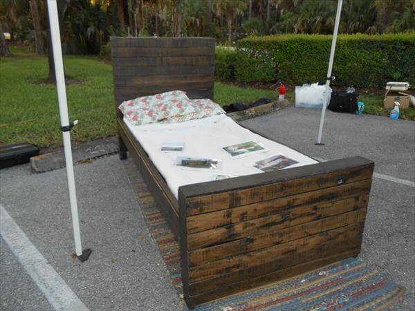 Diy Pallet Twin Bed Frame, How To Make A Twin Bed Frame Out Of Pallets