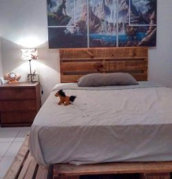 pallet bed with headboard