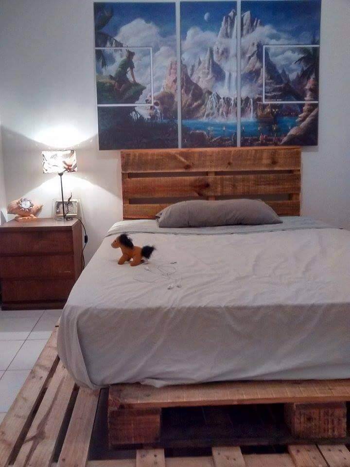 pallet bed with headboard