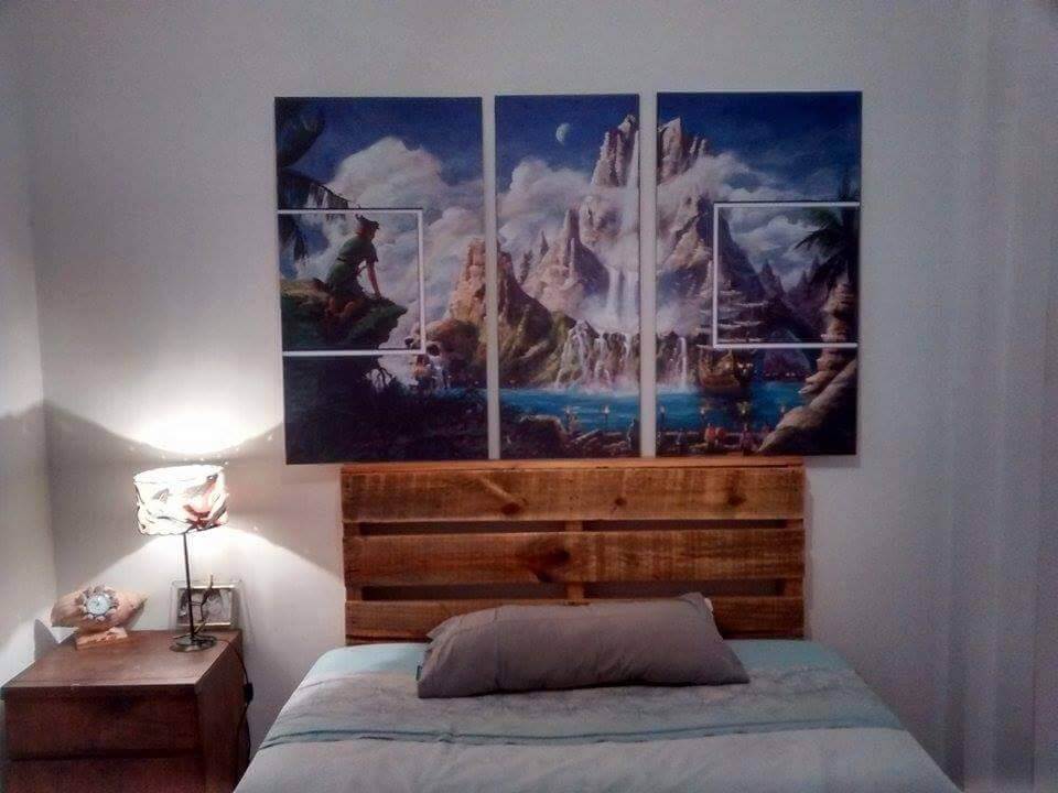 accent pallet bed with headboard