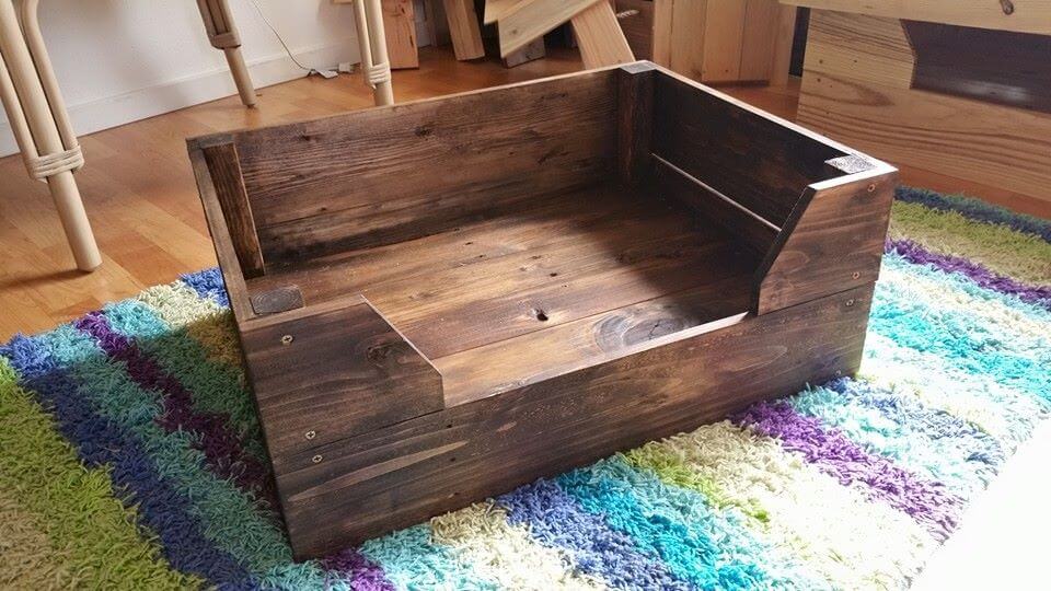 dog bed made out of pallets