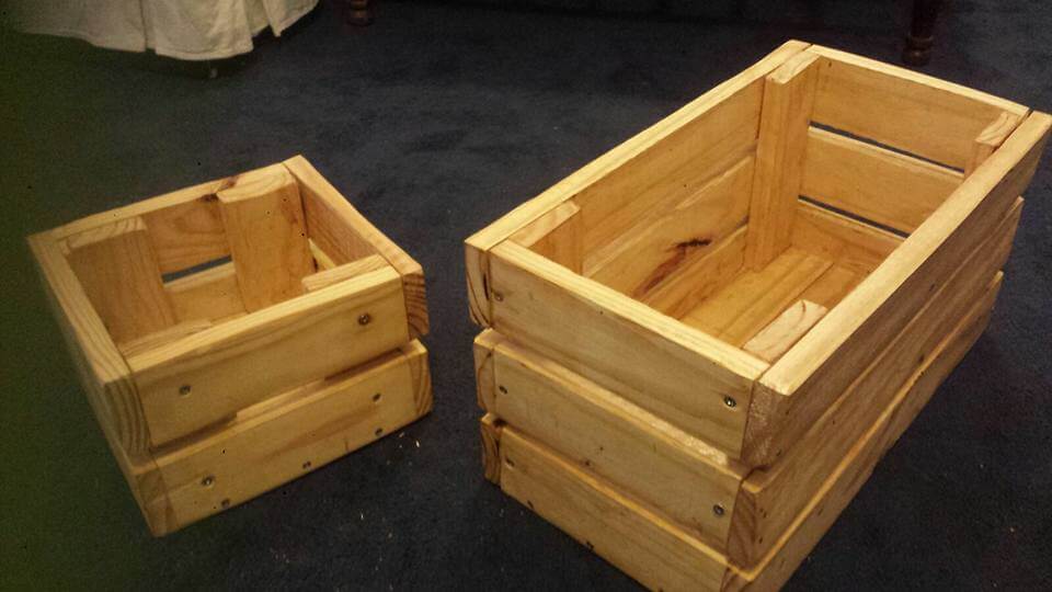 diy pallet crate boxes