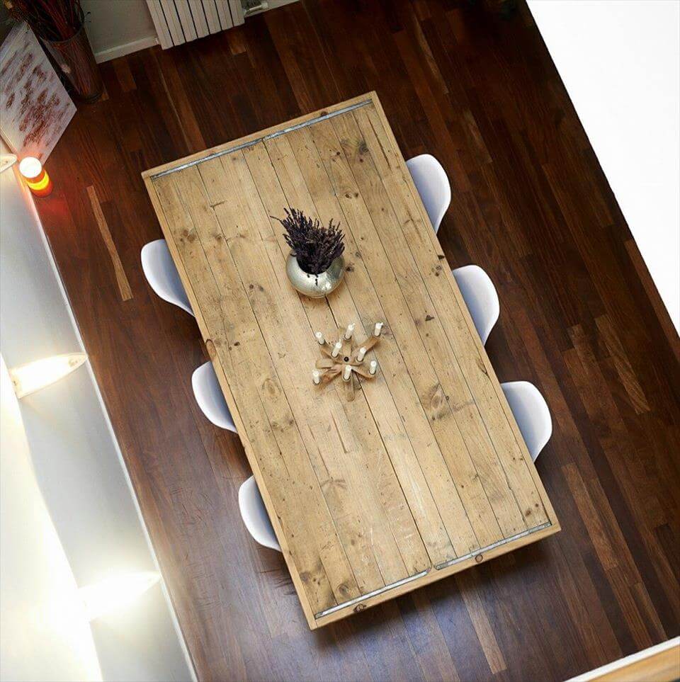 diy pallet beefy 8 people dining table