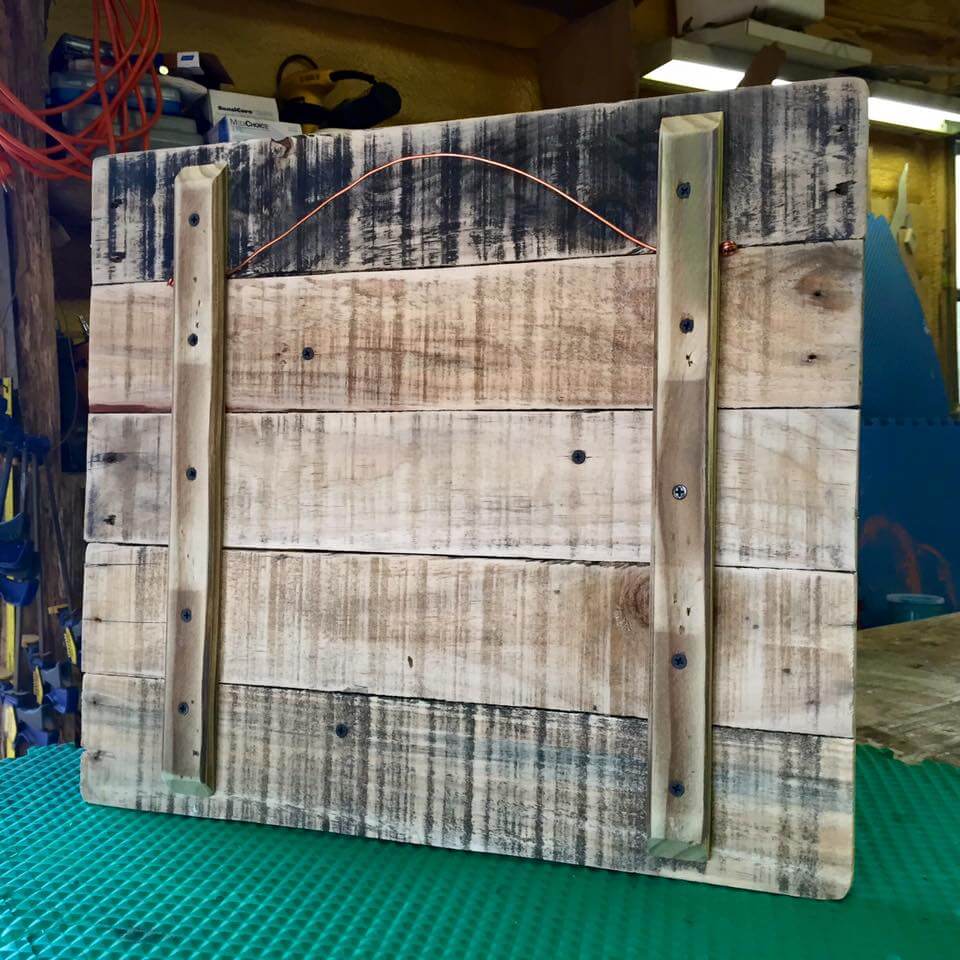 recycled pallet wall art