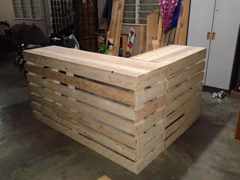 Pallet Desk Counter Or Reception Desk