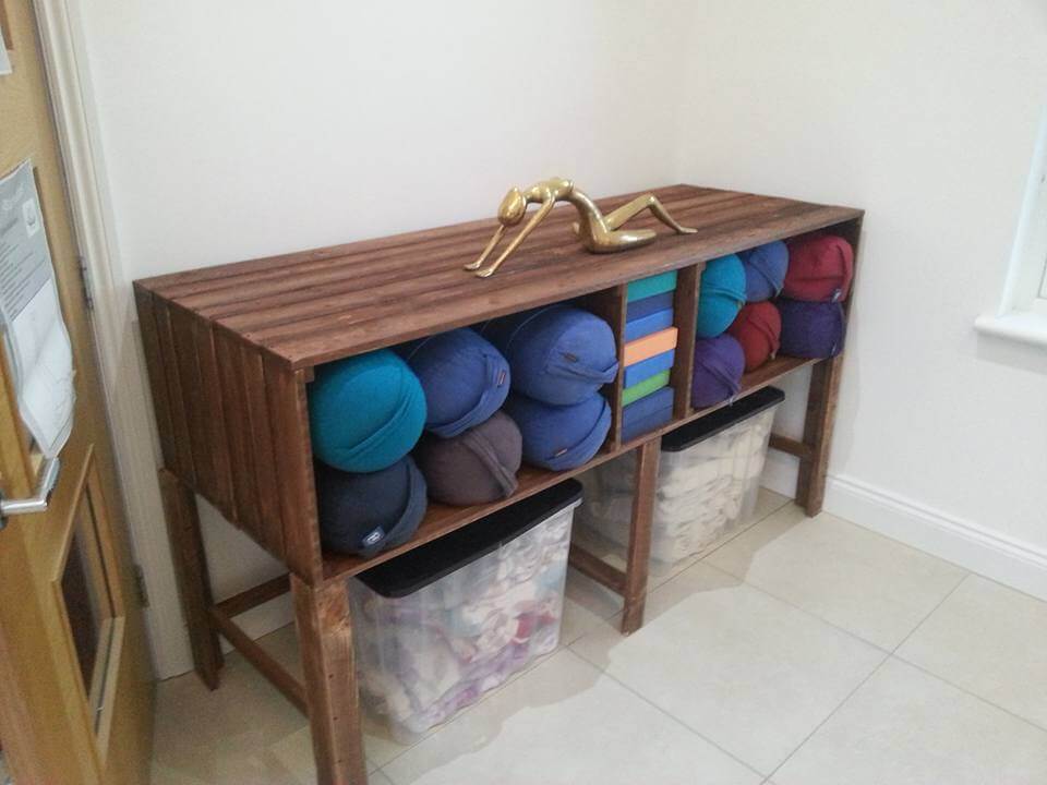 upcycle pallet storage rack