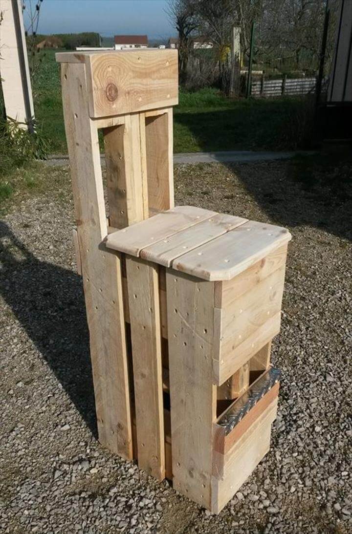 diy pallet fishing chair