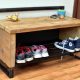 recycled pallet and metal scrap shoes rack