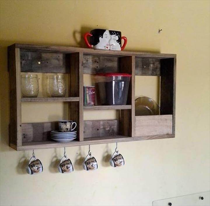 recycled pallet tea rack