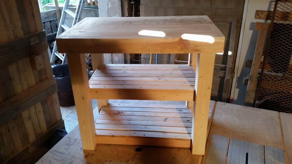 reclaimed pallet kitchen island
