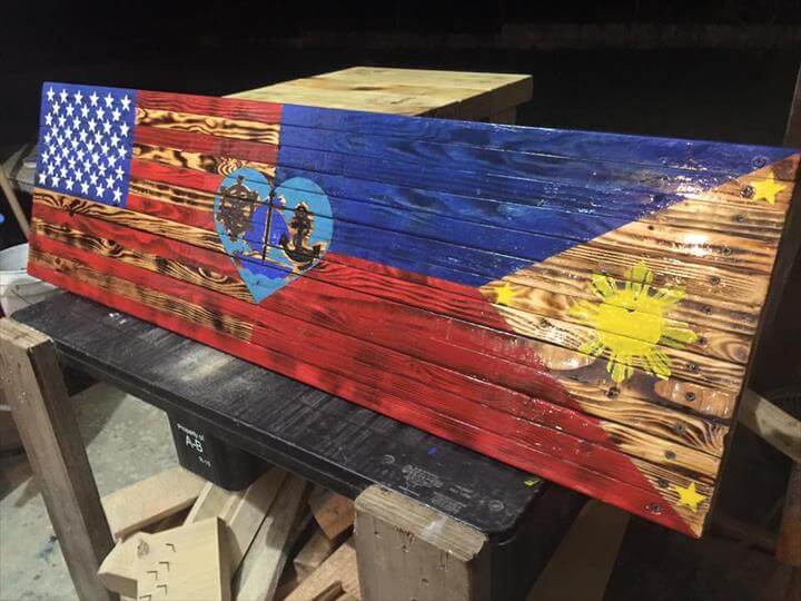 diy pallet flag
