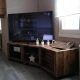 no-cost wooden pallet sectional TV console