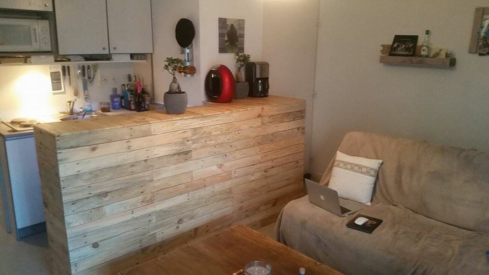 custom built pallet kitchen counter