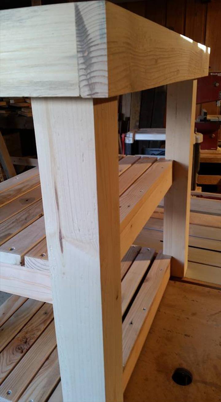 sturdy wooden pallet kitchen island
