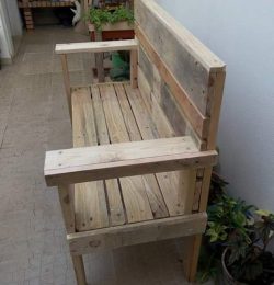 rustic pallet bench