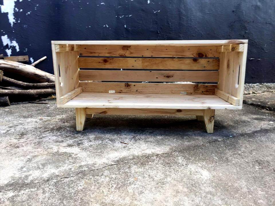 diy pallet crate box on legs